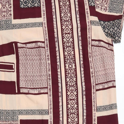 plus fine Womens Red Geometric  T-Shirt Dress  Size M