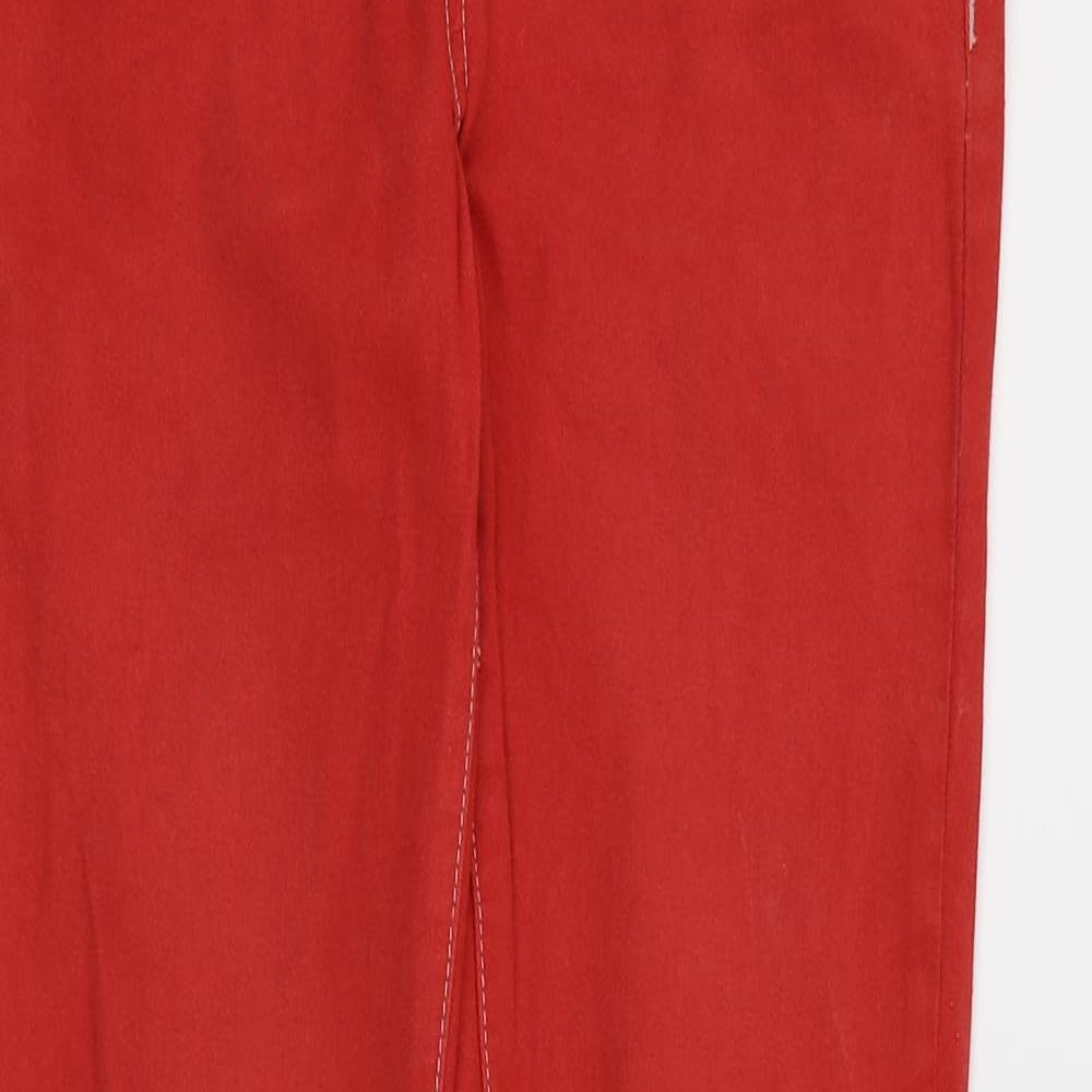 Womens UK Size 8 Yesyes Regular Fit Skinny Red Jeans