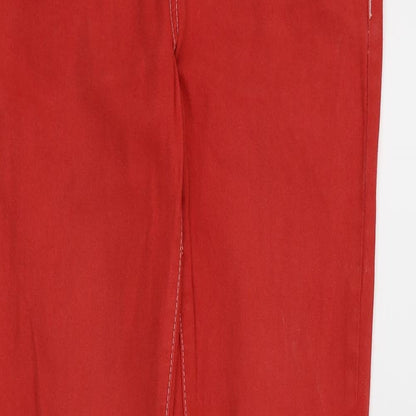 Womens UK Size 8 Yesyes Regular Fit Skinny Red Jeans