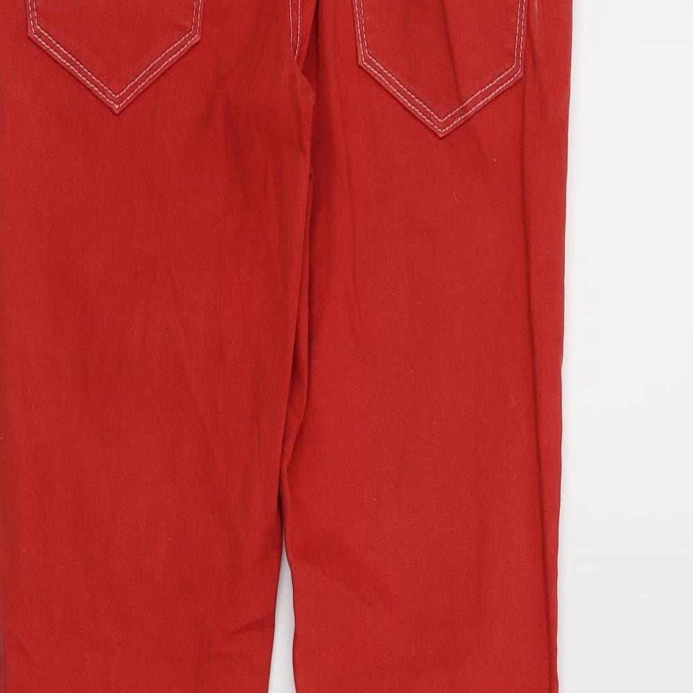 Womens UK Size 8 Yesyes Regular Fit Skinny Red Jeans