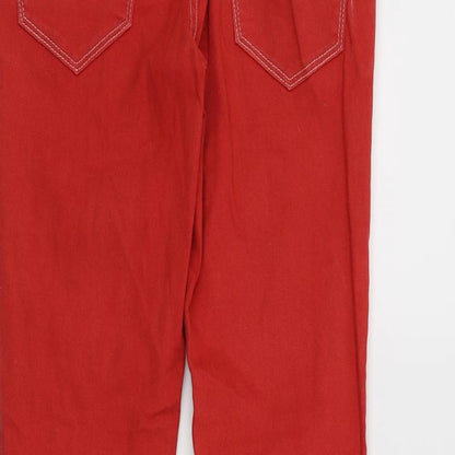 Womens UK Size 8 Yesyes Regular Fit Skinny Red Jeans