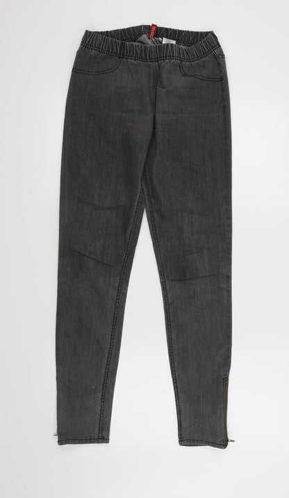 Womens UK Size 10 H&M Regular Fit Skinny Grey Jeans