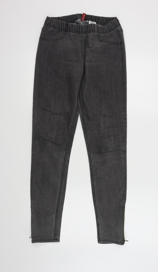 Womens UK Size 10 H&M Regular Fit Skinny Grey Jeans