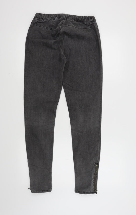 Womens UK Size 10 H&M Regular Fit Skinny Grey Jeans