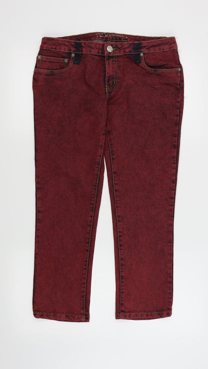 725 Originals Womens Red   Cropped Jeans Size 34 in L25 in