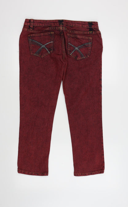 725 Originals Womens Red   Cropped Jeans Size 34 in L25 in