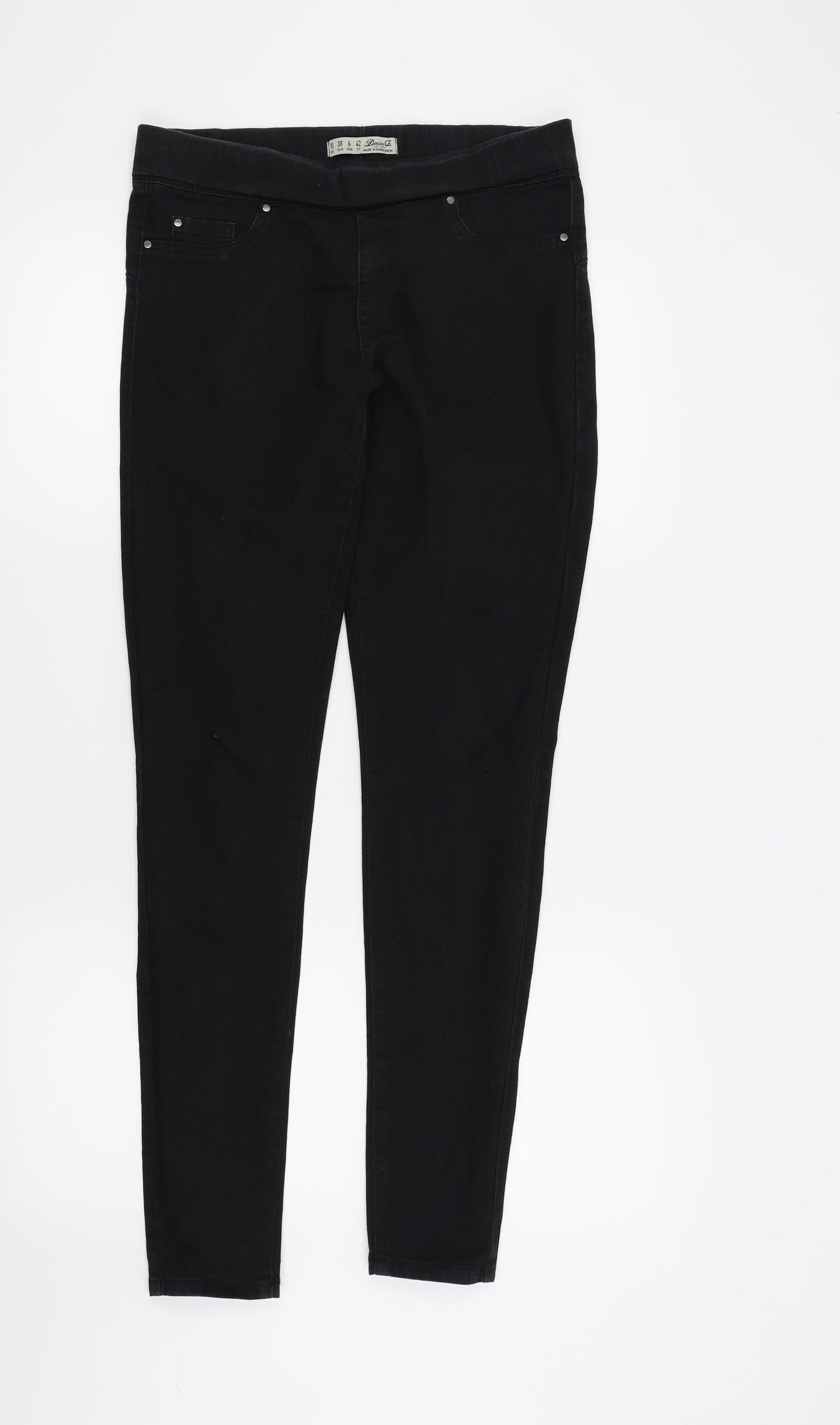 Denim & Co. Womens Black   Jegging Jeans Size 10 L30 in