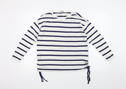 TU Womens Blue Striped  Pullover Jumper Size 10