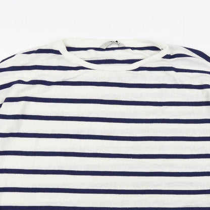 TU Womens Blue Striped  Pullover Jumper Size 10