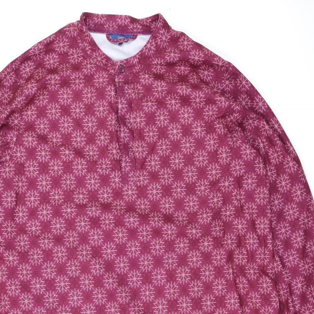 Cotton Traders Womens Purple Geometric  A-Line  Size L