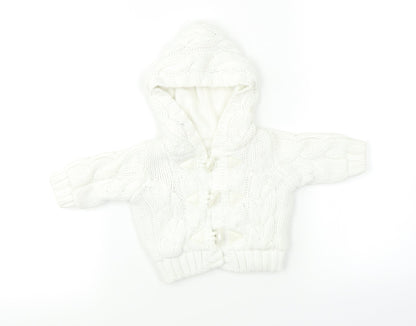Preworn Baby White   Jacket Coat Size 12 Months