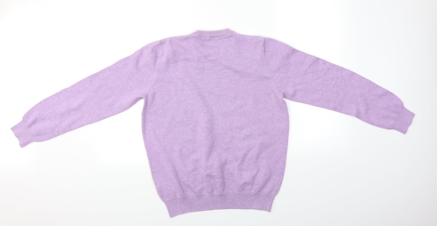 M&S Mens Purple   Pullover Jumper Size S