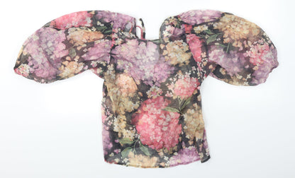 Womens UK Size S H&M Multicoloured Basic Blouse