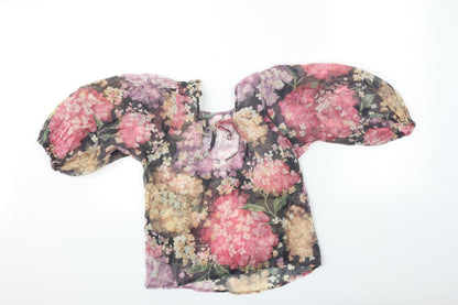 Womens UK Size S H&M Multicoloured Basic Blouse