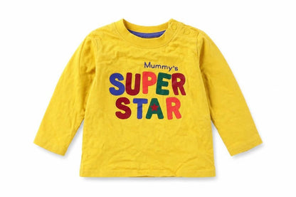Primark Baby Yellow   Basic T-Shirt Size 6-9 Months  - mummy's superstar