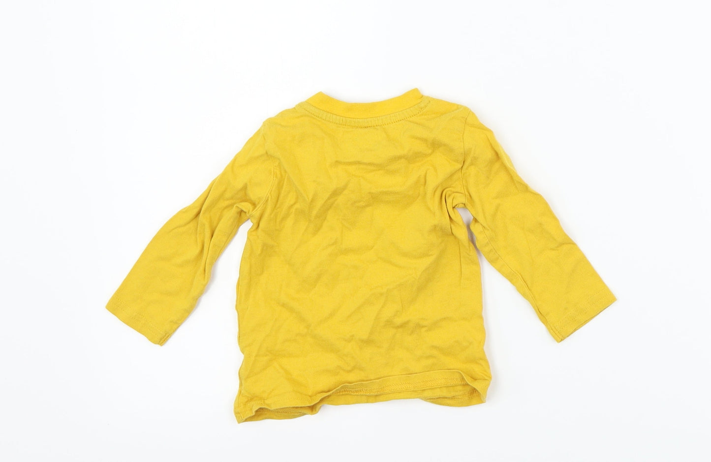 Primark Baby Yellow   Basic T-Shirt Size 6-9 Months  - mummy's superstar