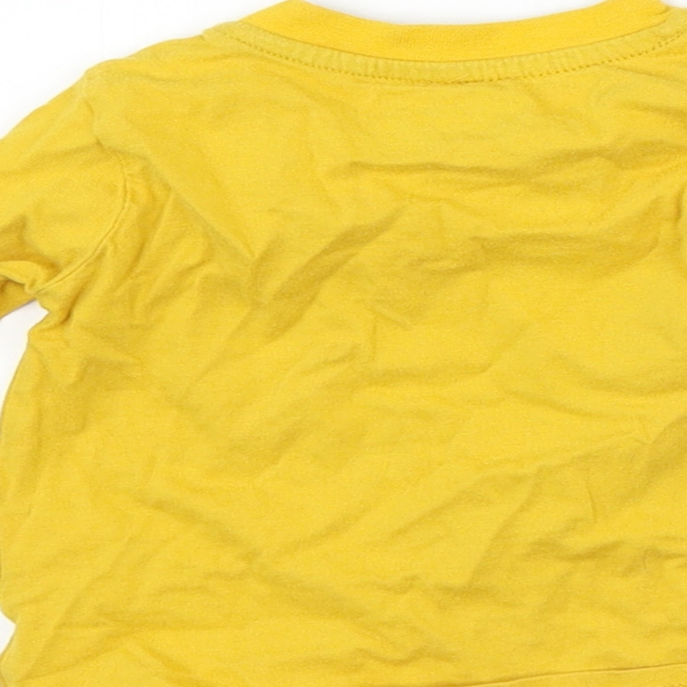 Primark Baby Yellow   Basic T-Shirt Size 6-9 Months  - mummy's superstar