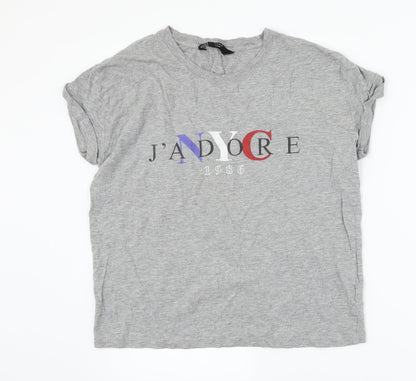New Look Girls Grey   Basic T-Shirt Size 12-13 Years  - J'adore