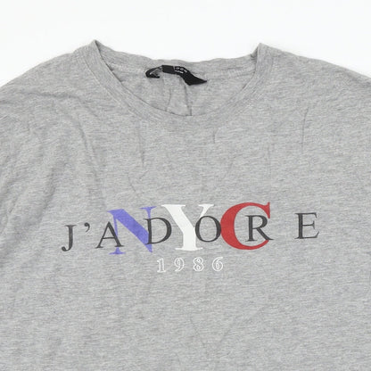 New Look Girls Grey   Basic T-Shirt Size 12-13 Years  - J'adore