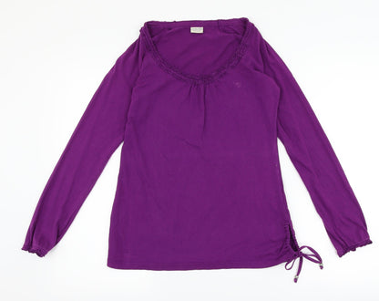 Womens UK Size S Espirit Purple Basic T-Shirt