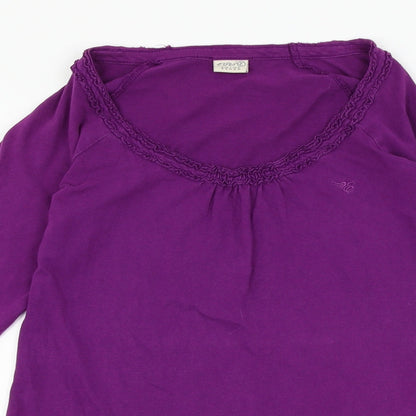 Womens UK Size S Espirit Purple Basic T-Shirt