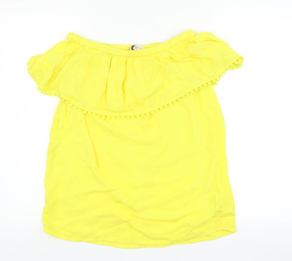 F&F Womens Yellow   Basic T-Shirt Size 8