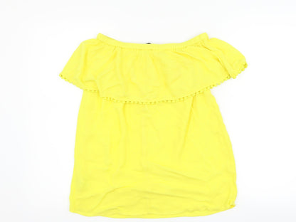 F&F Womens Yellow   Basic T-Shirt Size 8