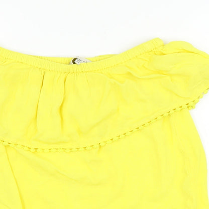 F&F Womens Yellow   Basic T-Shirt Size 8