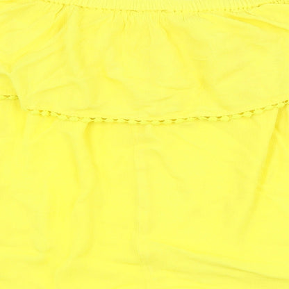 F&F Womens Yellow   Basic T-Shirt Size 8