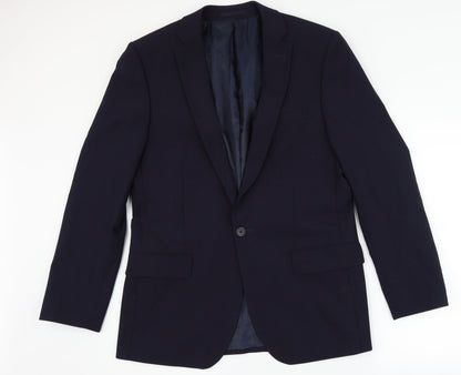 Mens UK Size 40 Preworn Regular Blue Suit Jacket