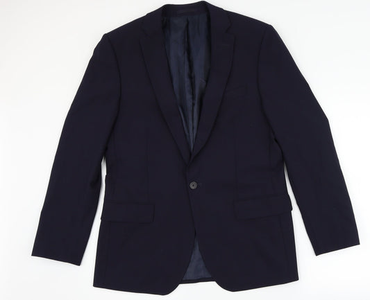 Mens UK Size 40 Preworn Regular Blue Suit Jacket