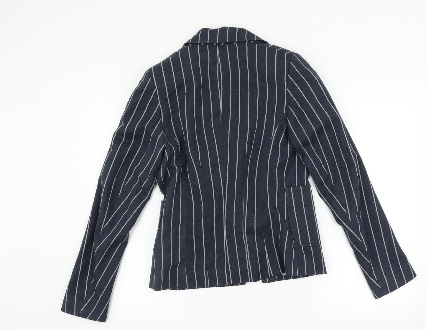 Miso Womens Blue Spotted  Jacket Suit Jacket Size 12