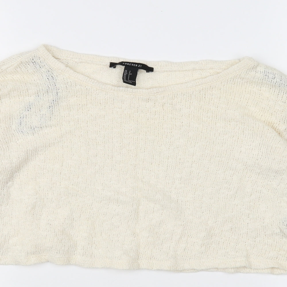 FOREVER 21 Womens Beige   Pullover Jumper Size S