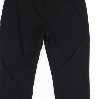 Womens UK Size 12 Preworn Regular Fit Cropped Black Trousers