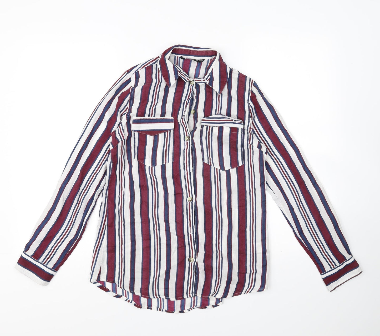 Womens UK Size 6 Preworn Multicoloured Basic Button-Up