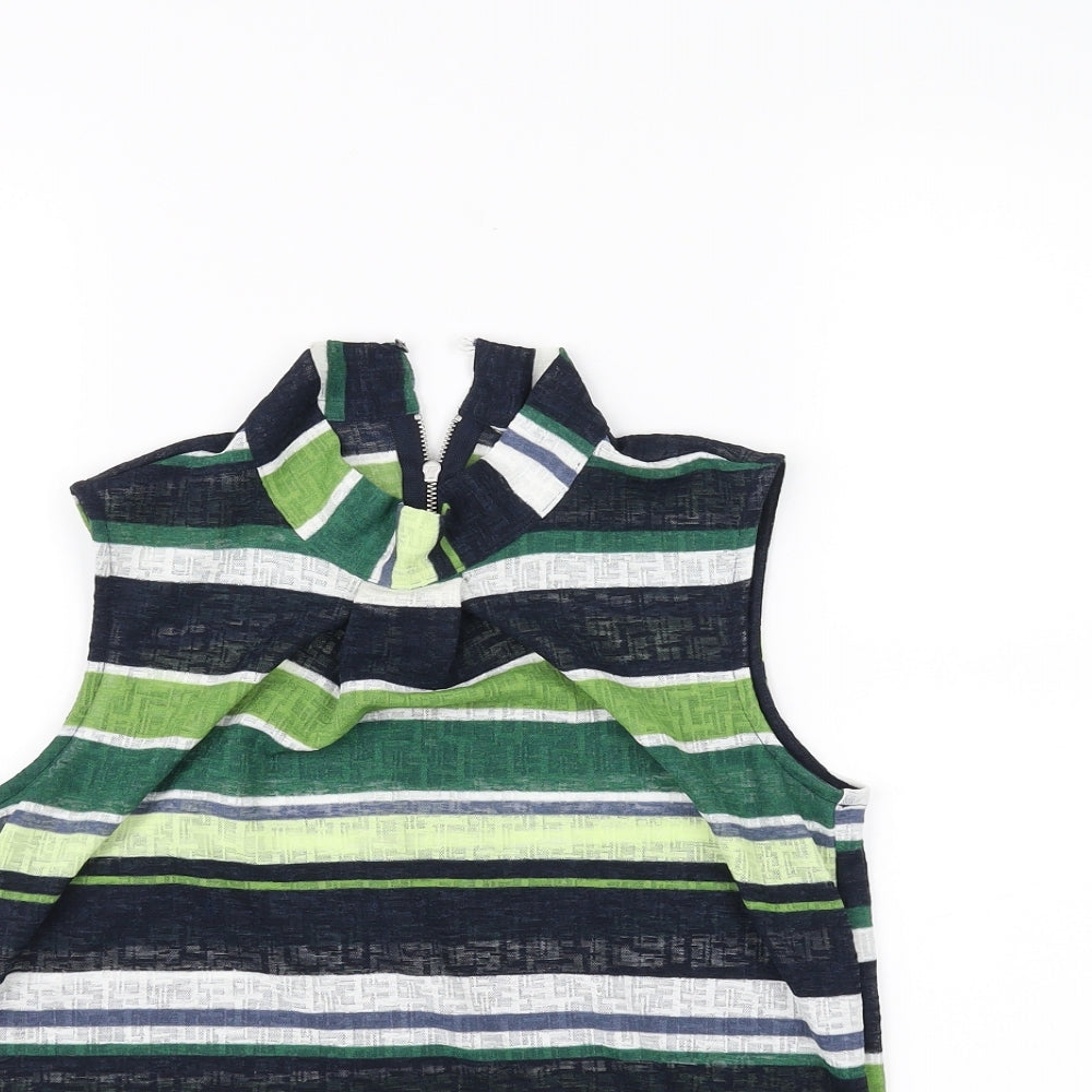 Womens UK Size 8 Preworn Multicoloured Basic Tank