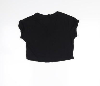 New Look Girls Black   Cropped T-Shirt Size 12 Years