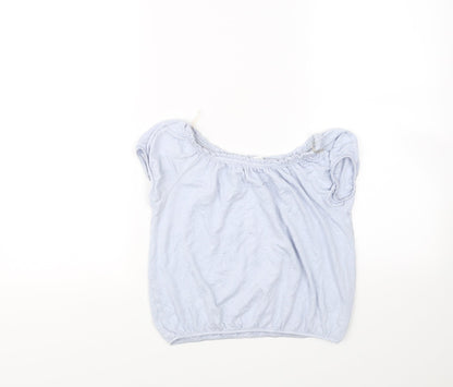 Womens UK Size  NEXT Blue Cropped Blouse