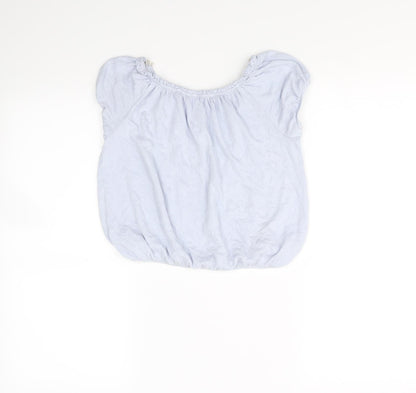 Womens UK Size  NEXT Blue Cropped Blouse