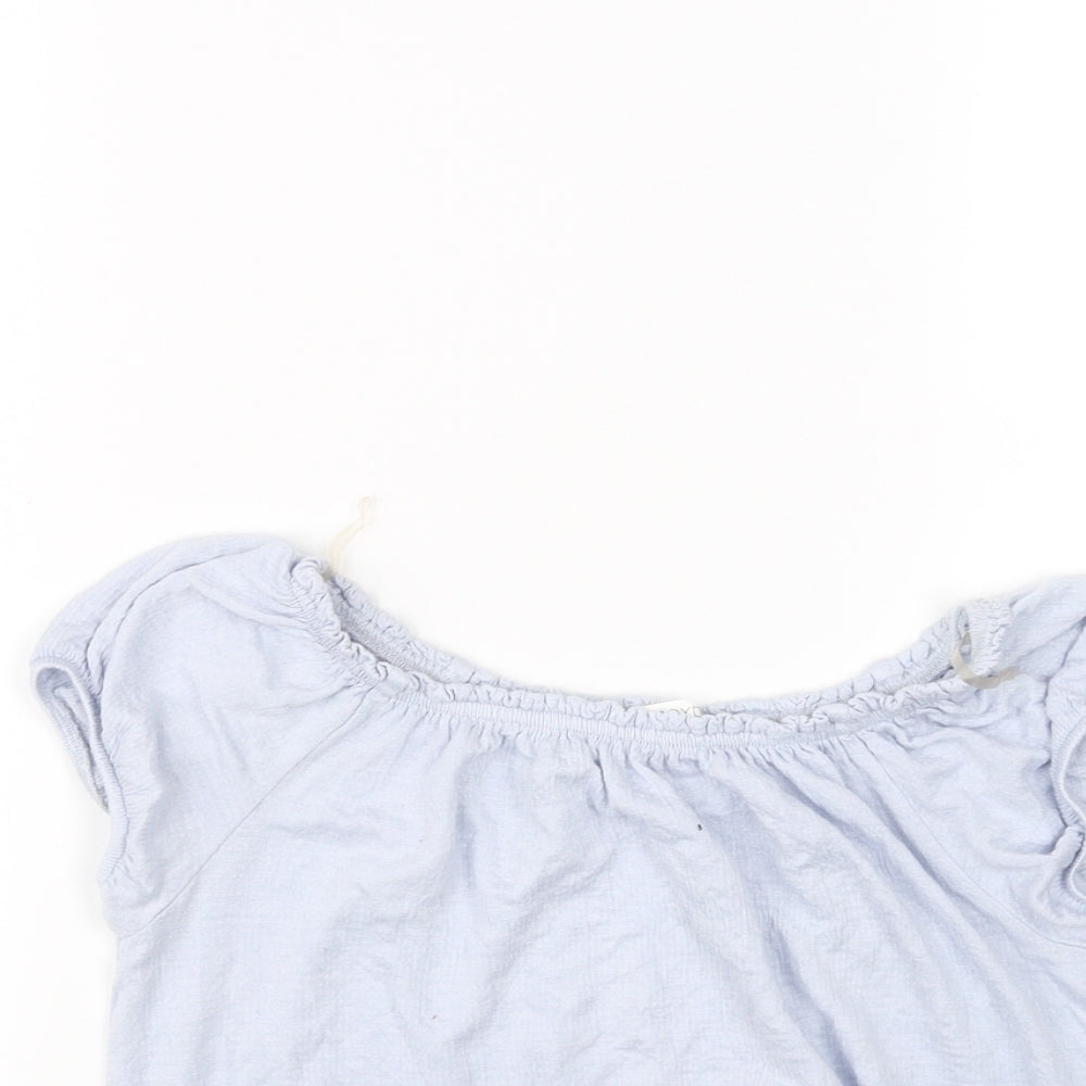 Womens UK Size  NEXT Blue Cropped Blouse