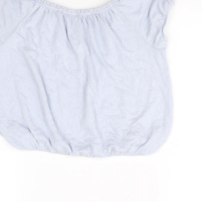Womens UK Size  NEXT Blue Cropped Blouse