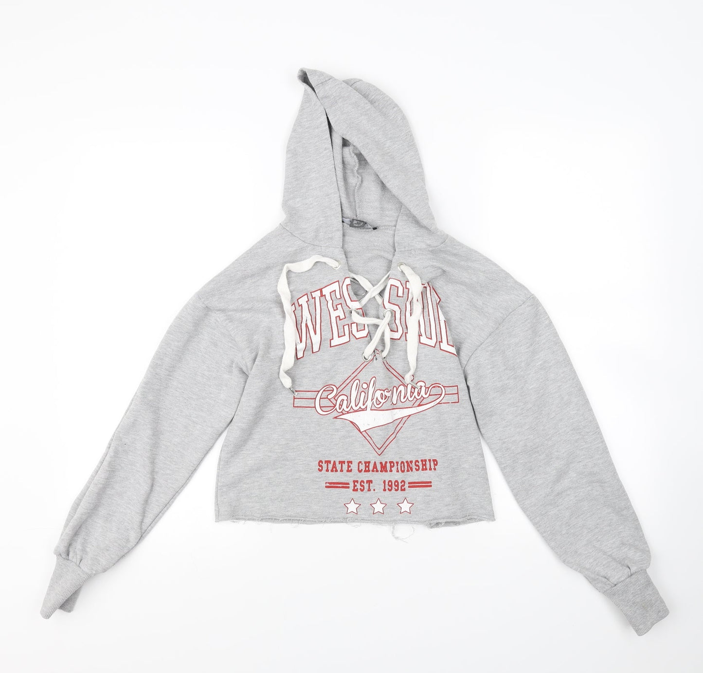 Primark Womens Grey   Pullover Hoodie Size 4
