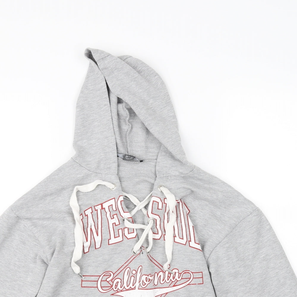 Primark Womens Grey   Pullover Hoodie Size 4