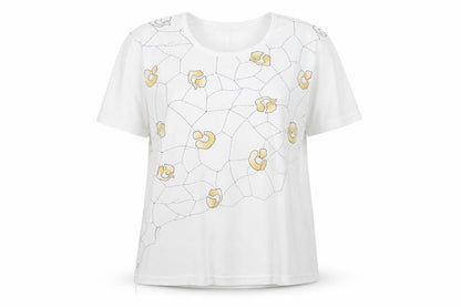 germany Womens White   Basic T-Shirt Size 2XL