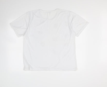 germany Womens White   Basic T-Shirt Size 2XL
