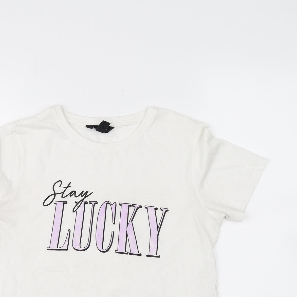 Womens UK Size  New Look White Basic T-Shirt