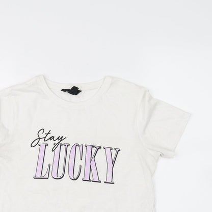 Womens UK Size  New Look White Basic T-Shirt