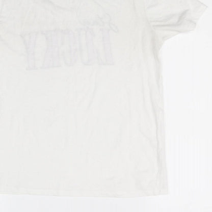 Womens UK Size  New Look White Basic T-Shirt