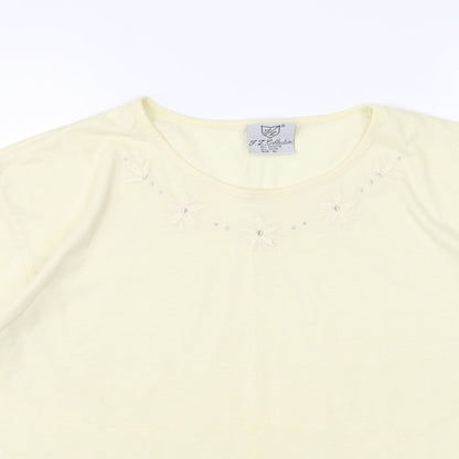 FL COLLECTION  Womens Yellow   Basic T-Shirt Size XL