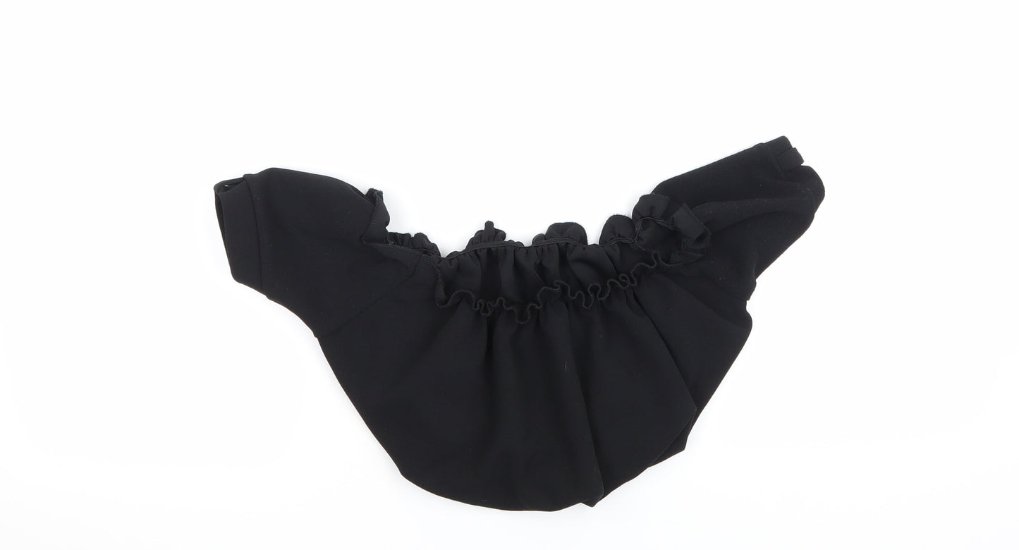 Womens UK Size 10 New Look Black Cropped Blouse